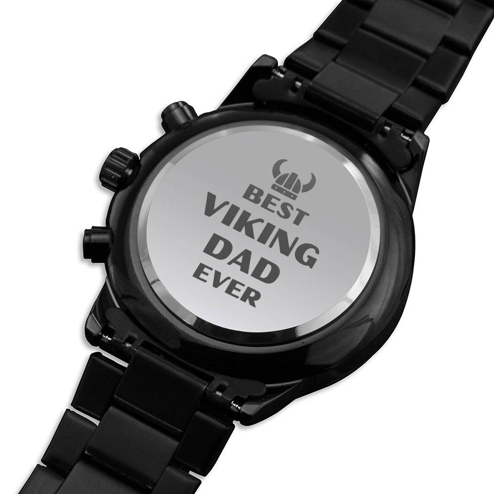 BEST VIKING DAD EVER ENGRAVED WATCH GIFT SET - ON CLOUD NINE GIFTS