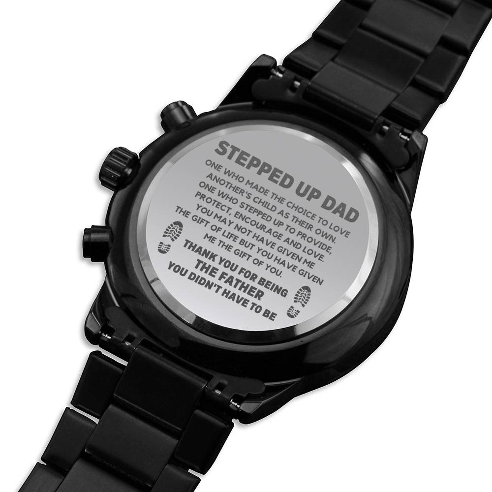STEPPED UP DAD CHOICE ENGRAVED WATCH GIFT SET - ON CLOUD NINE GIFTS