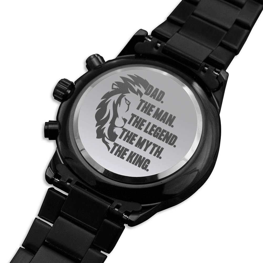 TO MY DAD THE KING ENGRAVED WATCH GIFT SET - ON CLOUD NINE GIFTS