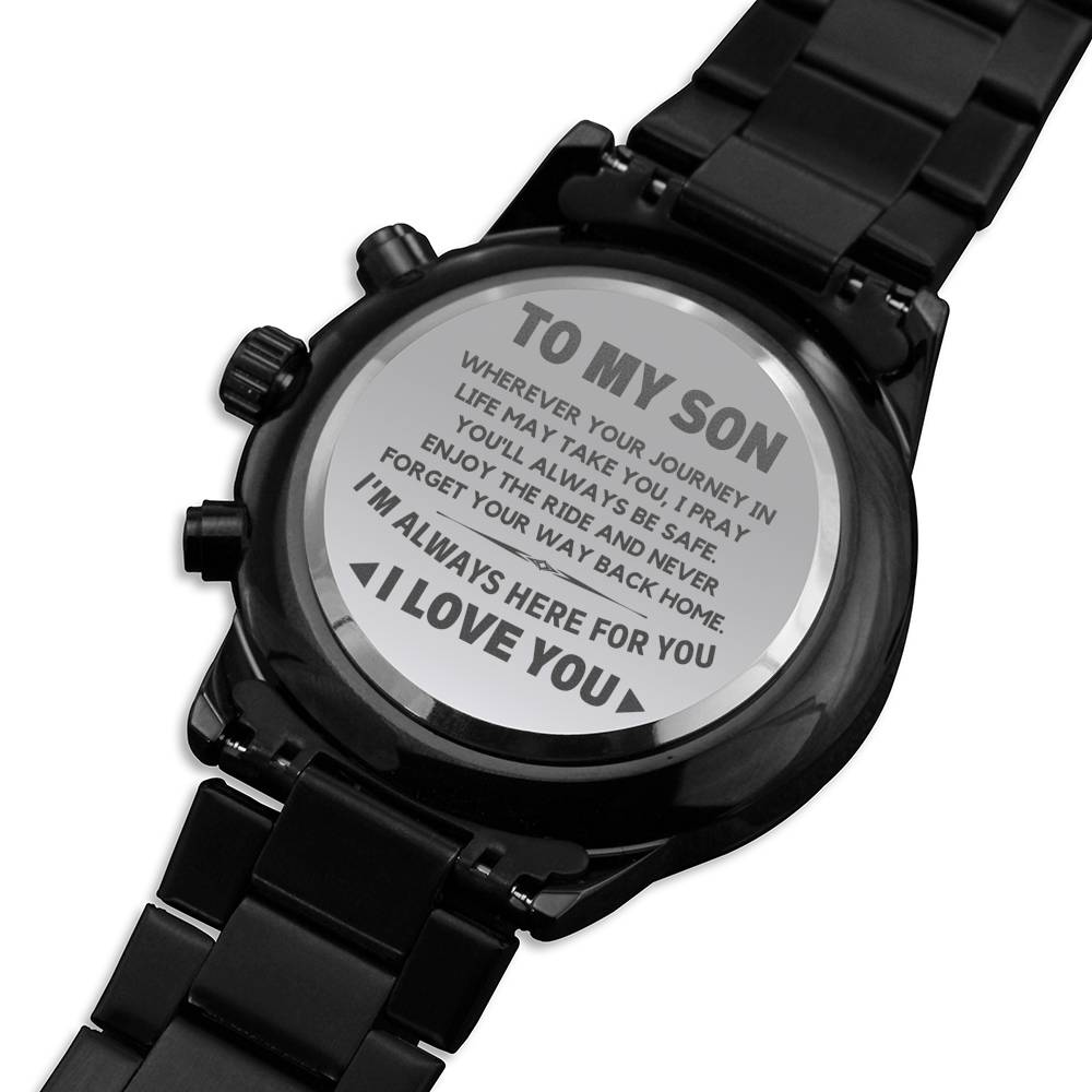 TO MY SON JOURNEY ENGRAVED WATCH GIFT SET - ON CLOUD NINE GIFTS