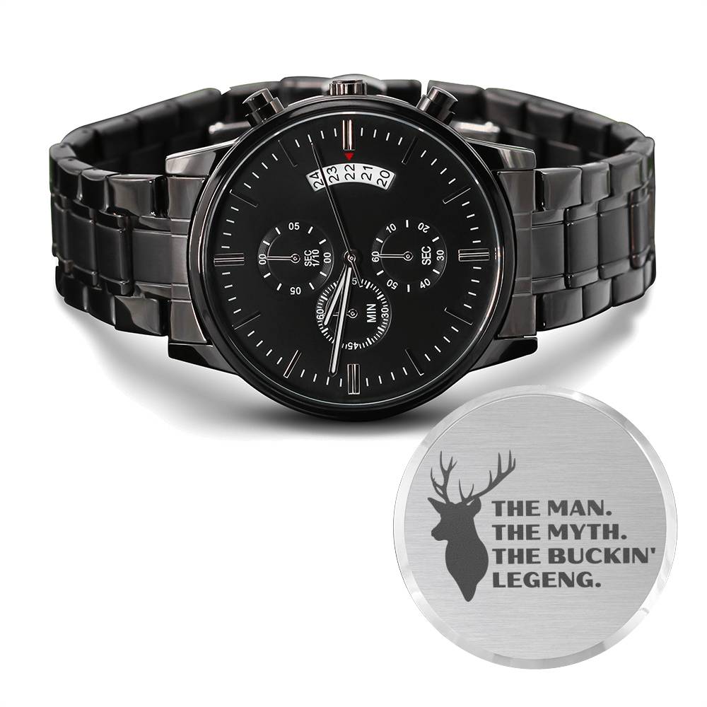 THE BUCKIN LEGEND ENGRAVED WATCH GIFT SET - ON CLOUD NINE GIFTS