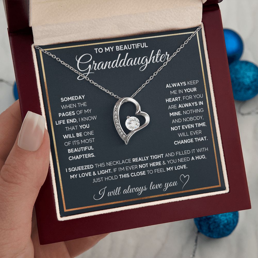 to my beautiful granddaughter necklace gifts for granddaughter birthday card for granddaughter jewelry for granddaughter - ON CLOUD NINE GIFTS