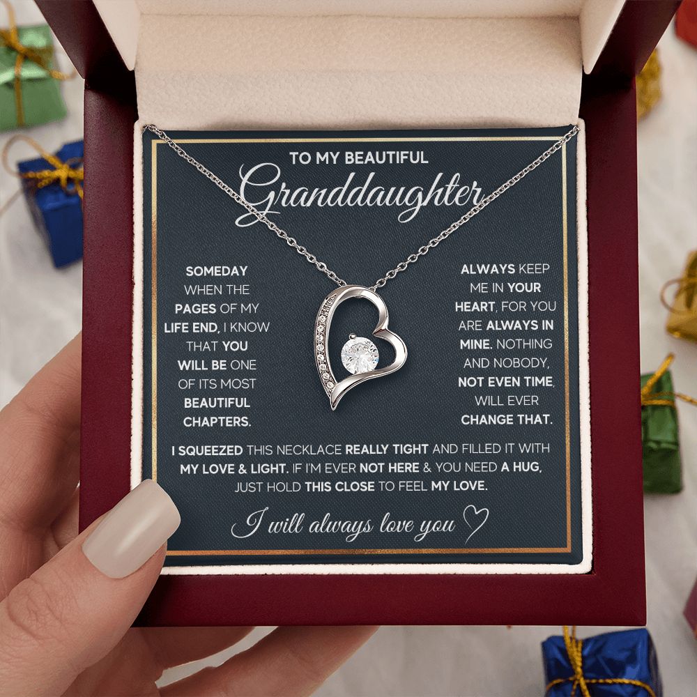 to my beautiful granddaughter necklace gifts for granddaughter birthday card for granddaughter jewelry for granddaughter - ON CLOUD NINE GIFTS