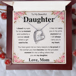 to my beautiful daughter from mom necklace mother and daughter necklaces birthday gifts for daughter adult mother to daughter gifts - ON CLOUD NINE GIFTS