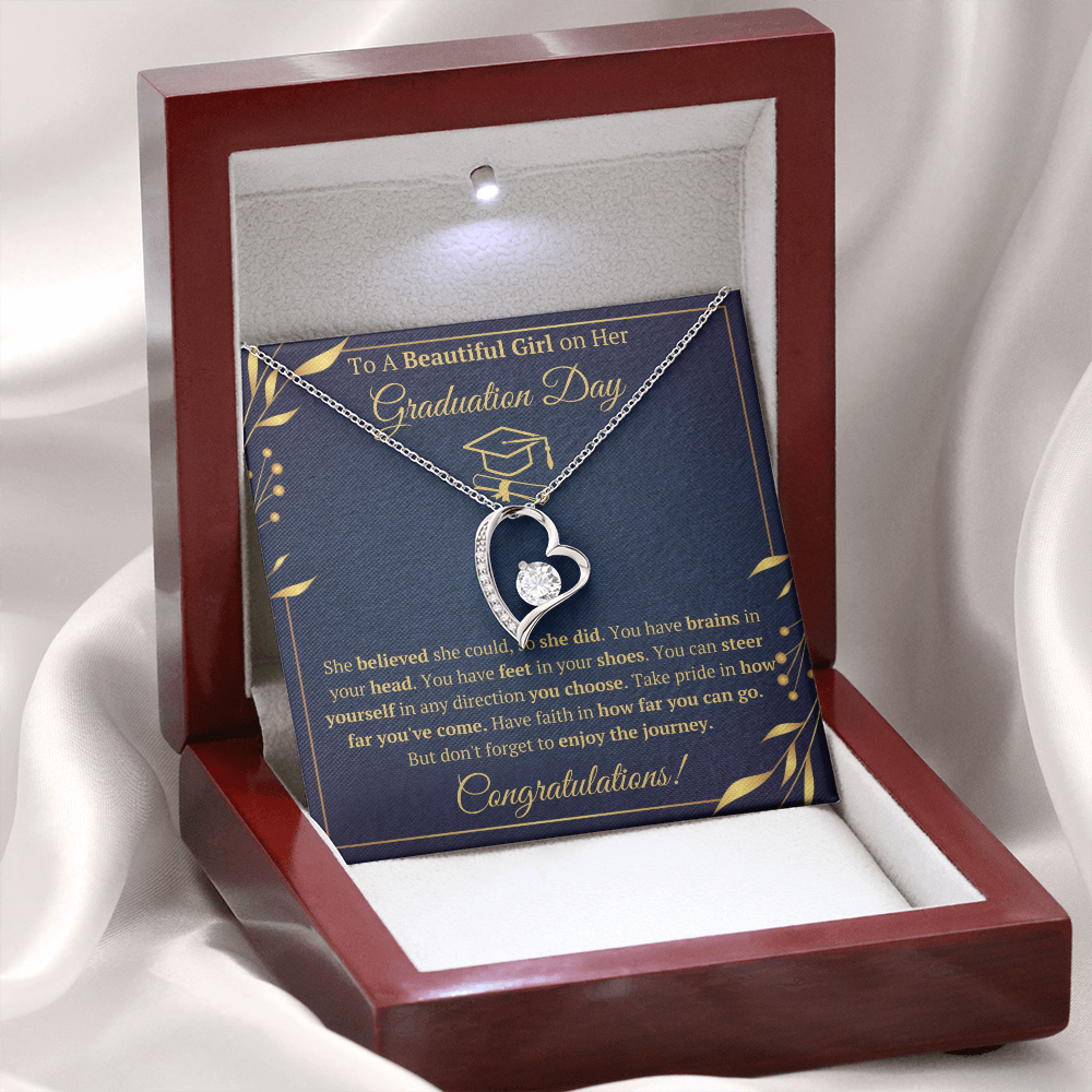 Graduation gifts jewelry for daughter granddaughter graduation necklace high school class of 2022 presents with message card and gift box - ON CLOUD NINE GIFTS