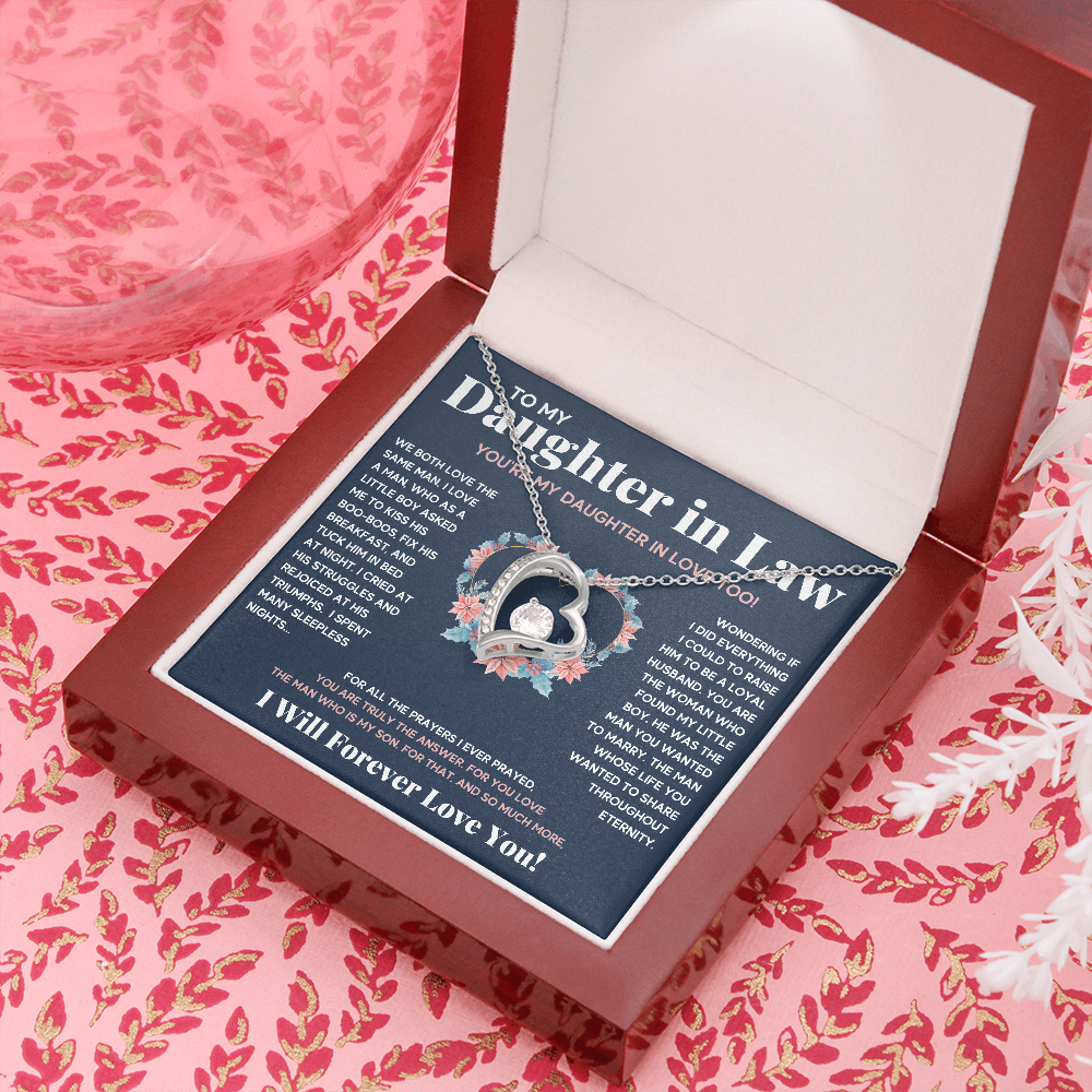 TO MY DAUGHTER IN LOVE HEART NECKLACE GIFT SET - ON CLOUD NINE GIFTS