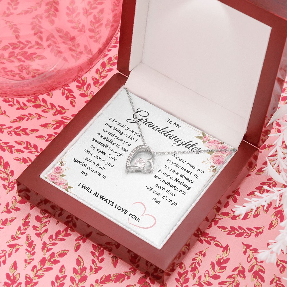 Gifts for adult granddaughter from grandmother and grandpa graduation birthday present Interlocking Necklace with Message Card and Gift Box - ON CLOUD NINE GIFTS