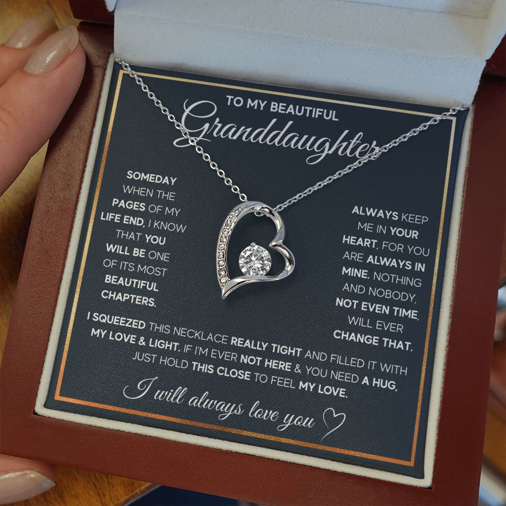 to my beautiful granddaughter necklace gifts for granddaughter birthday card for granddaughter jewelry for granddaughter - ON CLOUD NINE GIFTS