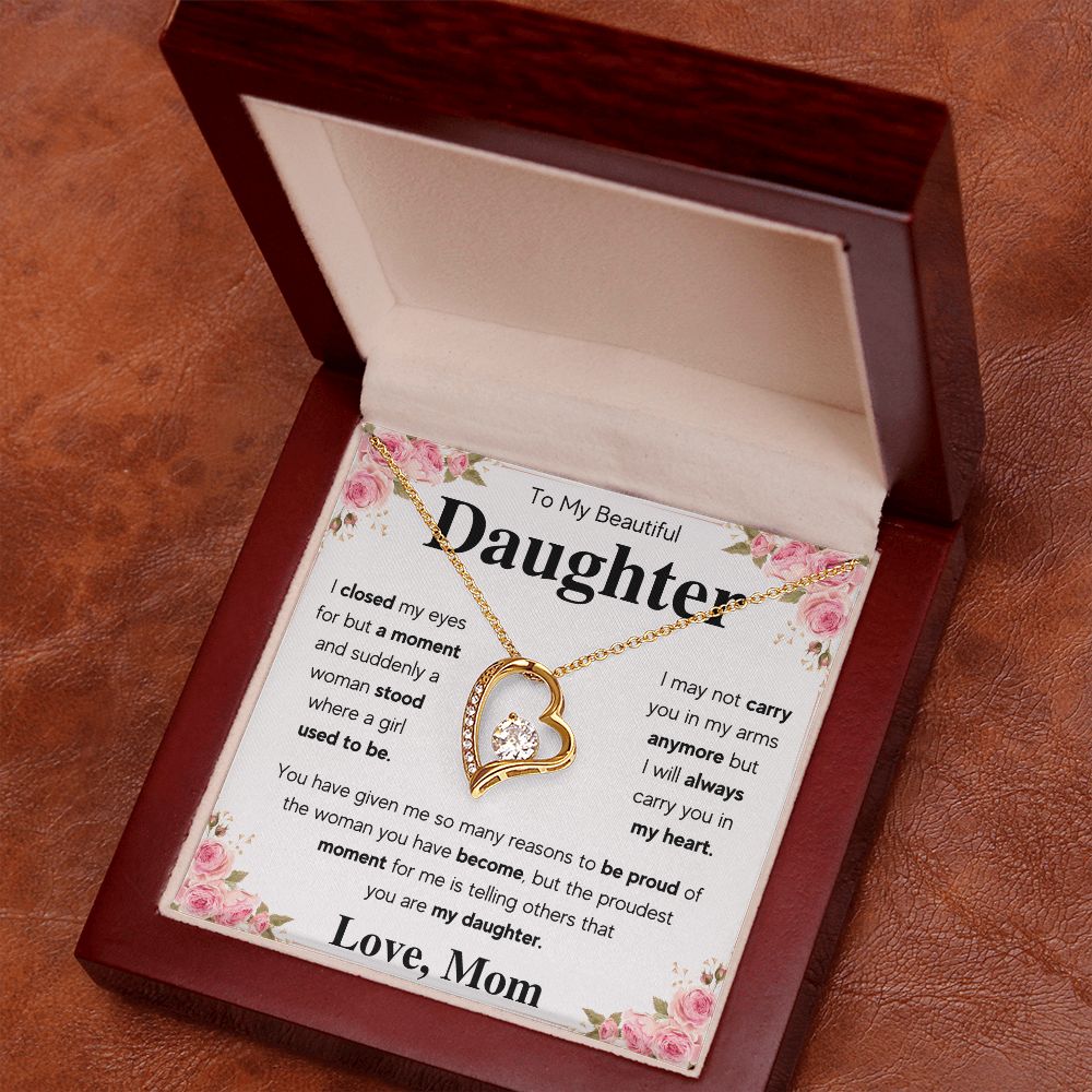 to my beautiful daughter from mom necklace mother and daughter necklaces birthday gifts for daughter adult mother to daughter gifts - ON CLOUD NINE GIFTS