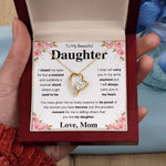 to my beautiful daughter from mom necklace mother and daughter necklaces birthday gifts for daughter adult mother to daughter gifts - ON CLOUD NINE GIFTS