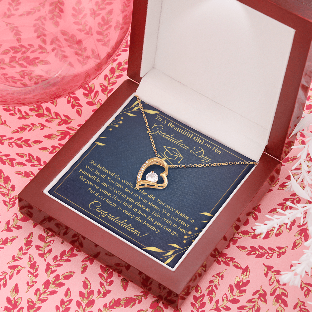 Graduation gifts jewelry for daughter granddaughter graduation necklace high school class of 2022 presents with message card and gift box - ON CLOUD NINE GIFTS