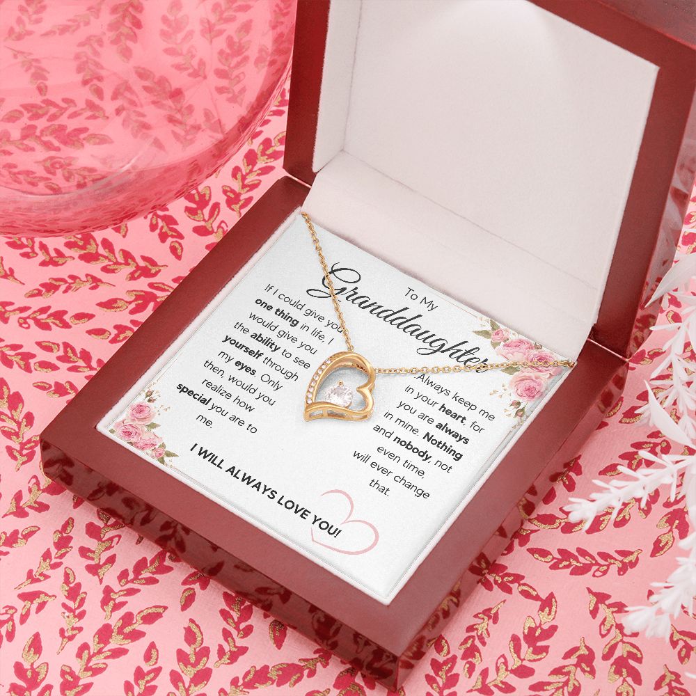 Gifts for adult granddaughter from grandmother and grandpa graduation birthday present Interlocking Necklace with Message Card and Gift Box - ON CLOUD NINE GIFTS