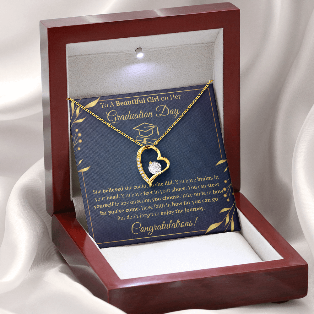 Graduation gifts jewelry for daughter granddaughter graduation necklace high school class of 2022 presents with message card and gift box - ON CLOUD NINE GIFTS