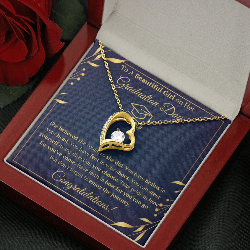Graduation gifts jewelry for daughter granddaughter graduation necklace high school class of 2022 presents with message card and gift box - ON CLOUD NINE GIFTS