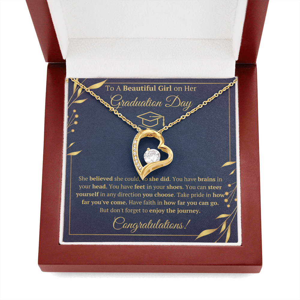 Graduation gifts jewelry for daughter granddaughter graduation necklace high school class of 2022 presents with message card and gift box - ON CLOUD NINE GIFTS