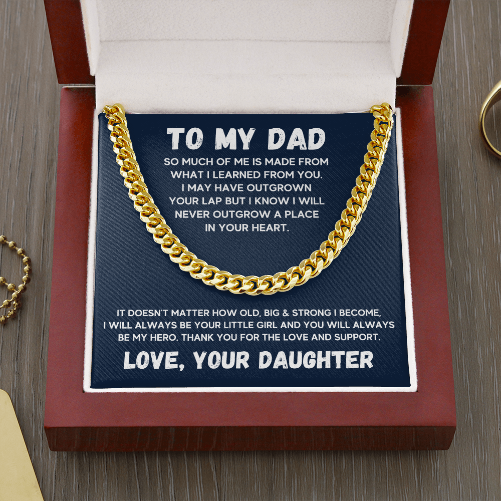 Dad gifts from daughter, necklace for dad who wants nothing, dad birthday gifts from daughter, happy birthday dad chain, best dad ever gifts - ON CLOUD NINE GIFTS