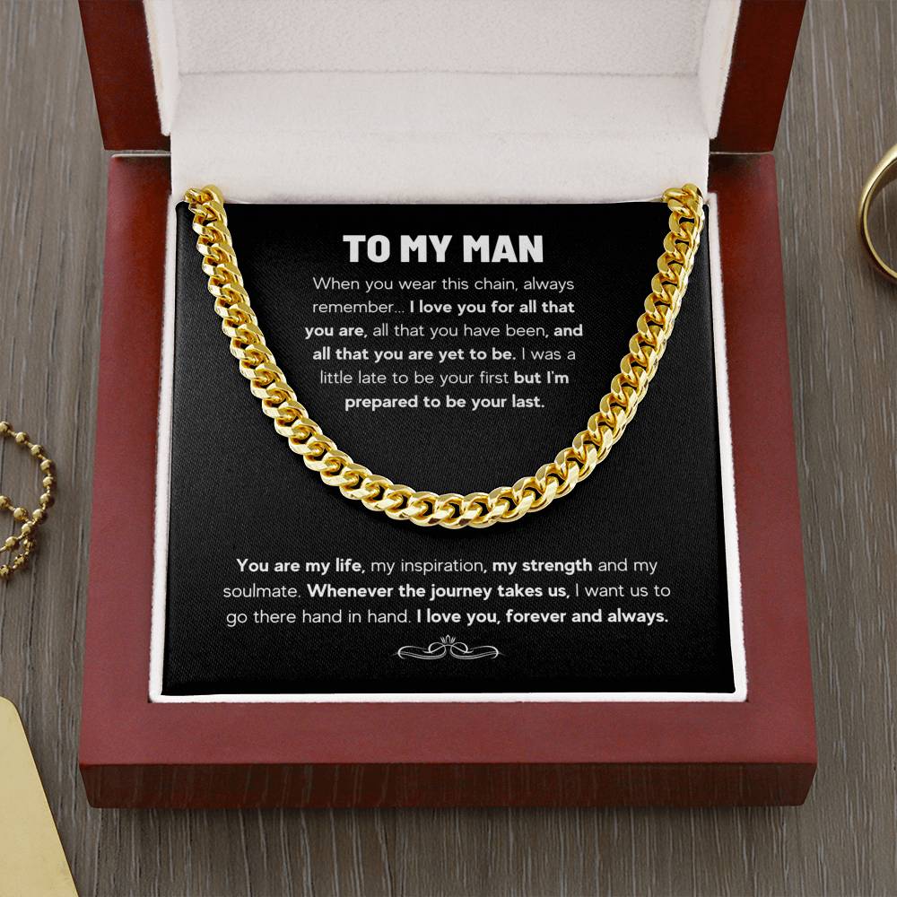 TO MY MAN CUBAN LINK CHAIN GIFT SET - ON CLOUD NINE GIFTS