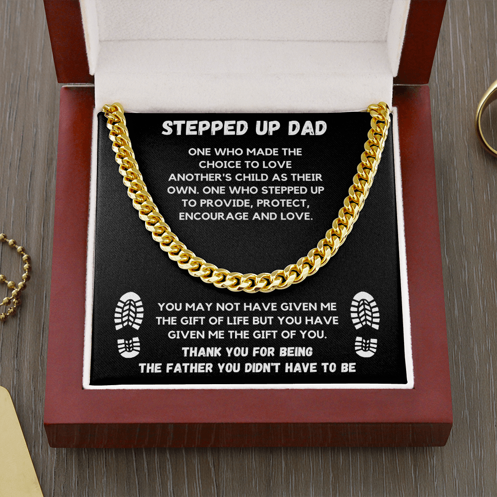 STEPPED UP DAD CUBAN LINK CHAIN - ON CLOUD NINE GIFTS