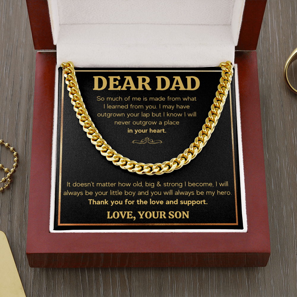 Birthday gifts for dad, dad birthday gifts from son, father birthday gift, dad gifts from son, birthday presents for dad chain necklace - ON CLOUD NINE GIFTS