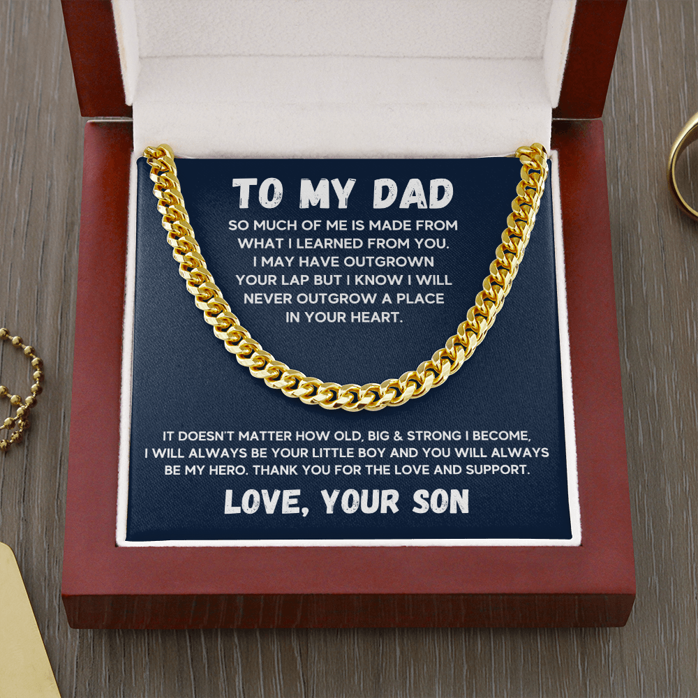 Dad gifts from son, necklace for dad who wants nothing, dad birthday gifts from daughter, happy birthday dad chain, best dad ever gifts - ON CLOUD NINE GIFTS