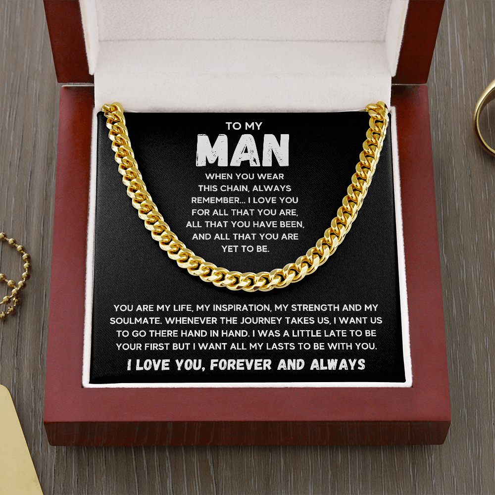 TO MY MAN INSPIRATION CUBAN LINK CHAIN - ON CLOUD NINE GIFTS
