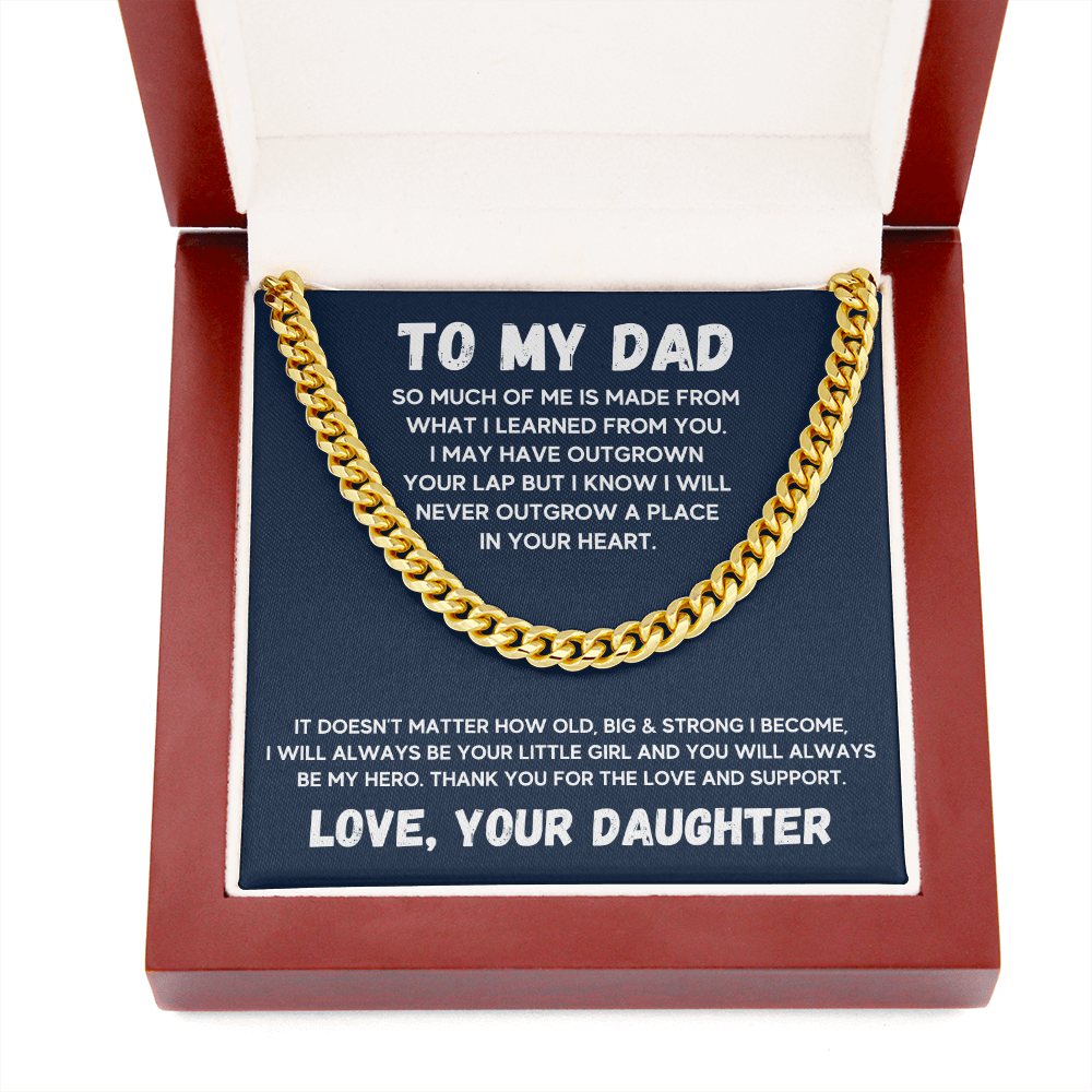 Dad gifts from daughter, necklace for dad who wants nothing, dad birthday gifts from daughter, happy birthday dad chain, best dad ever gifts - ON CLOUD NINE GIFTS