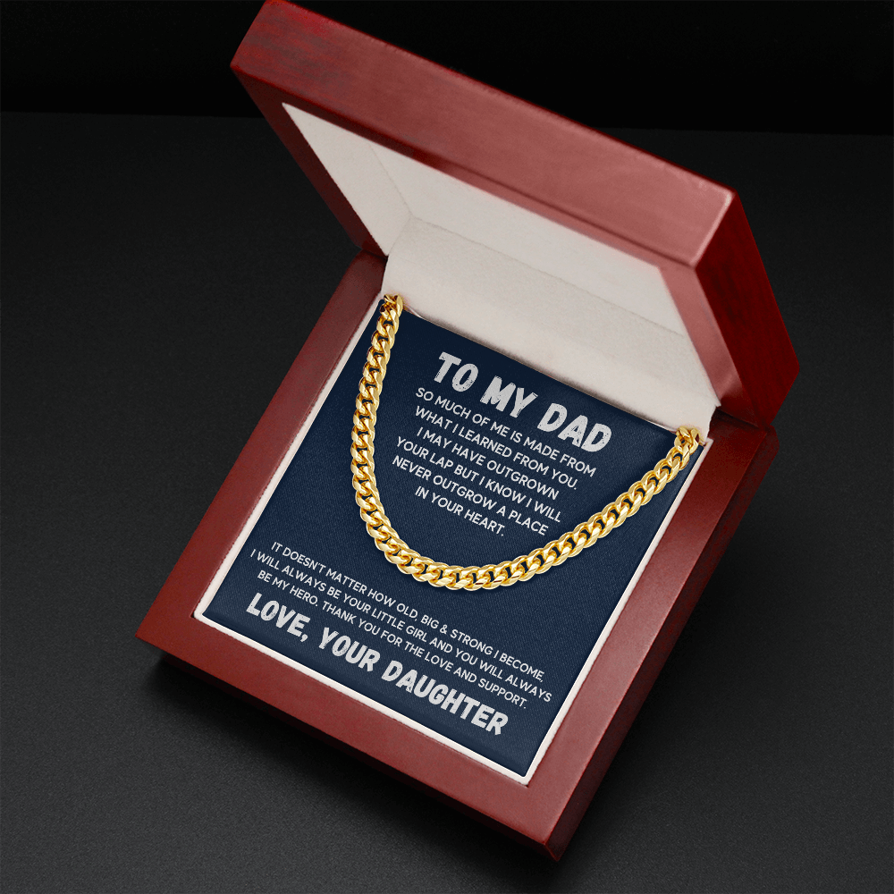 Dad gifts from daughter, necklace for dad who wants nothing, dad birthday gifts from daughter, happy birthday dad chain, best dad ever gifts - ON CLOUD NINE GIFTS