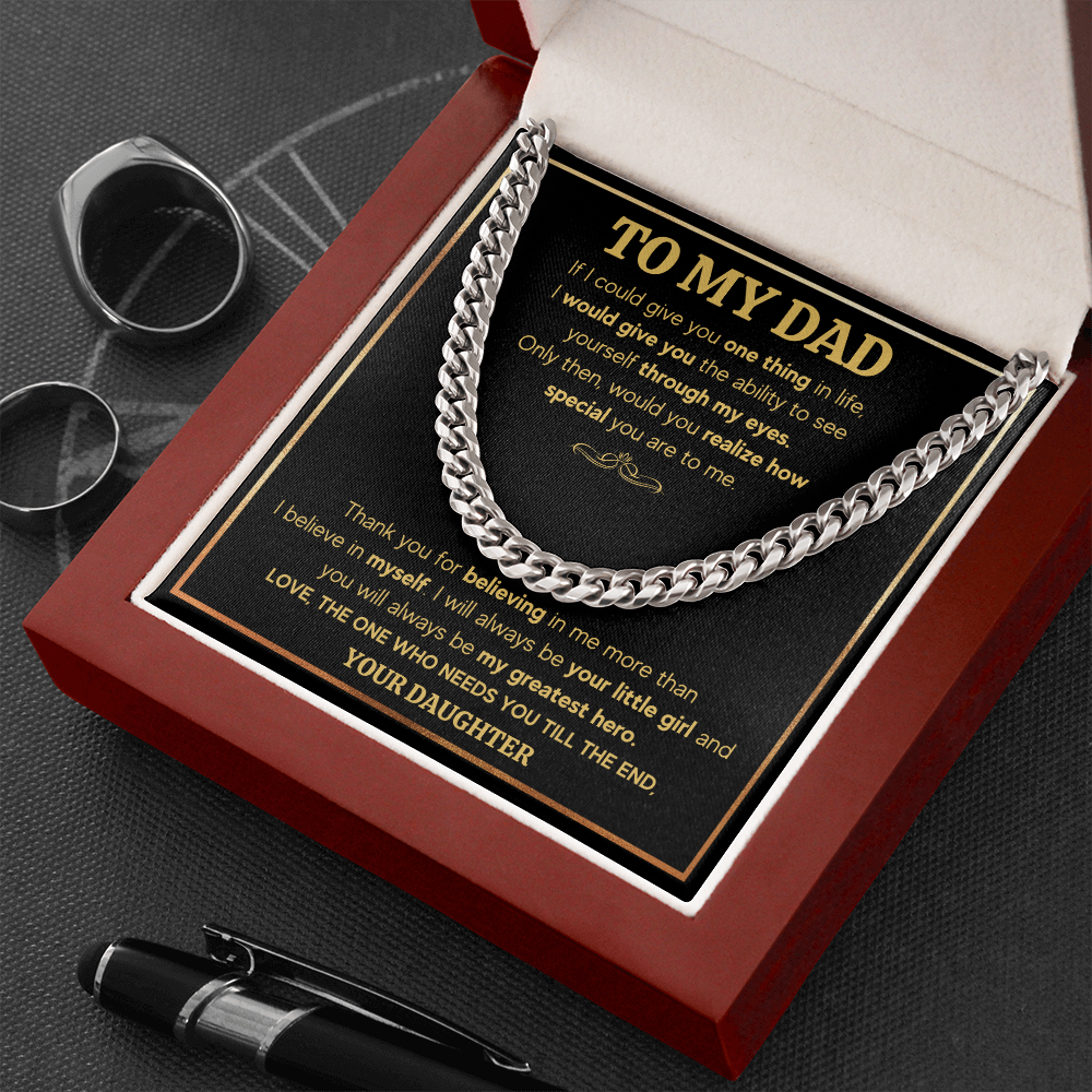 For dad from daughter, gifts for him dad, awesome dad, dad birthday gifts from kids, cheesy gifts for dad, fathers day gifts for dad chain - ON CLOUD NINE GIFTS
