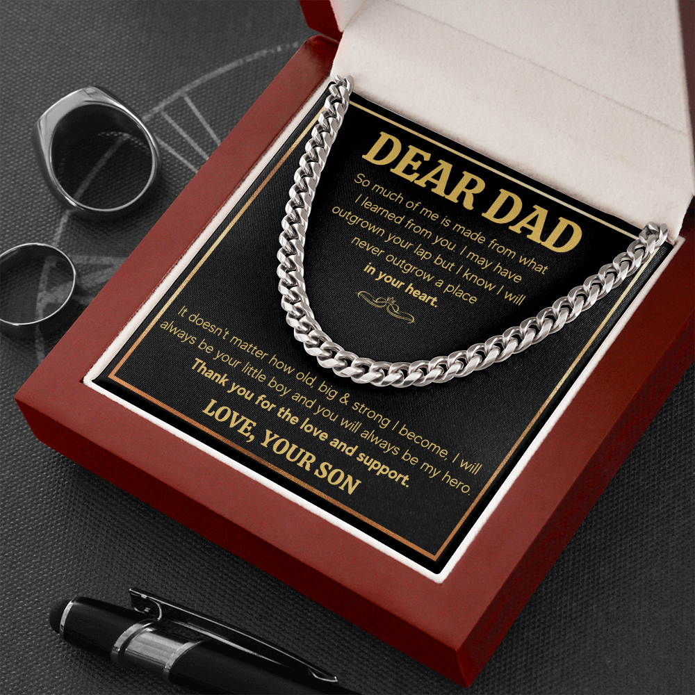 Birthday gifts for dad, dad birthday gifts from son, father birthday gift, dad gifts from son, birthday presents for dad chain necklace - ON CLOUD NINE GIFTS
