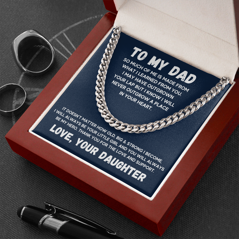 Dad gifts from daughter, necklace for dad who wants nothing, dad birthday gifts from daughter, happy birthday dad chain, best dad ever gifts - ON CLOUD NINE GIFTS
