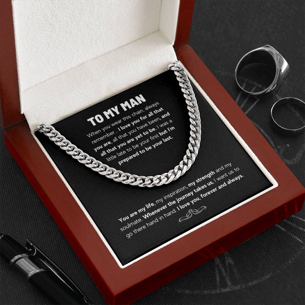 TO MY MAN CUBAN LINK CHAIN GIFT SET - ON CLOUD NINE GIFTS