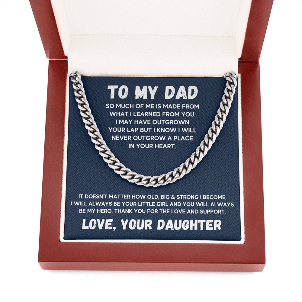 Dad gifts from daughter, necklace for dad who wants nothing, dad birthday gifts from daughter, happy birthday dad chain, best dad ever gifts - ON CLOUD NINE GIFTS