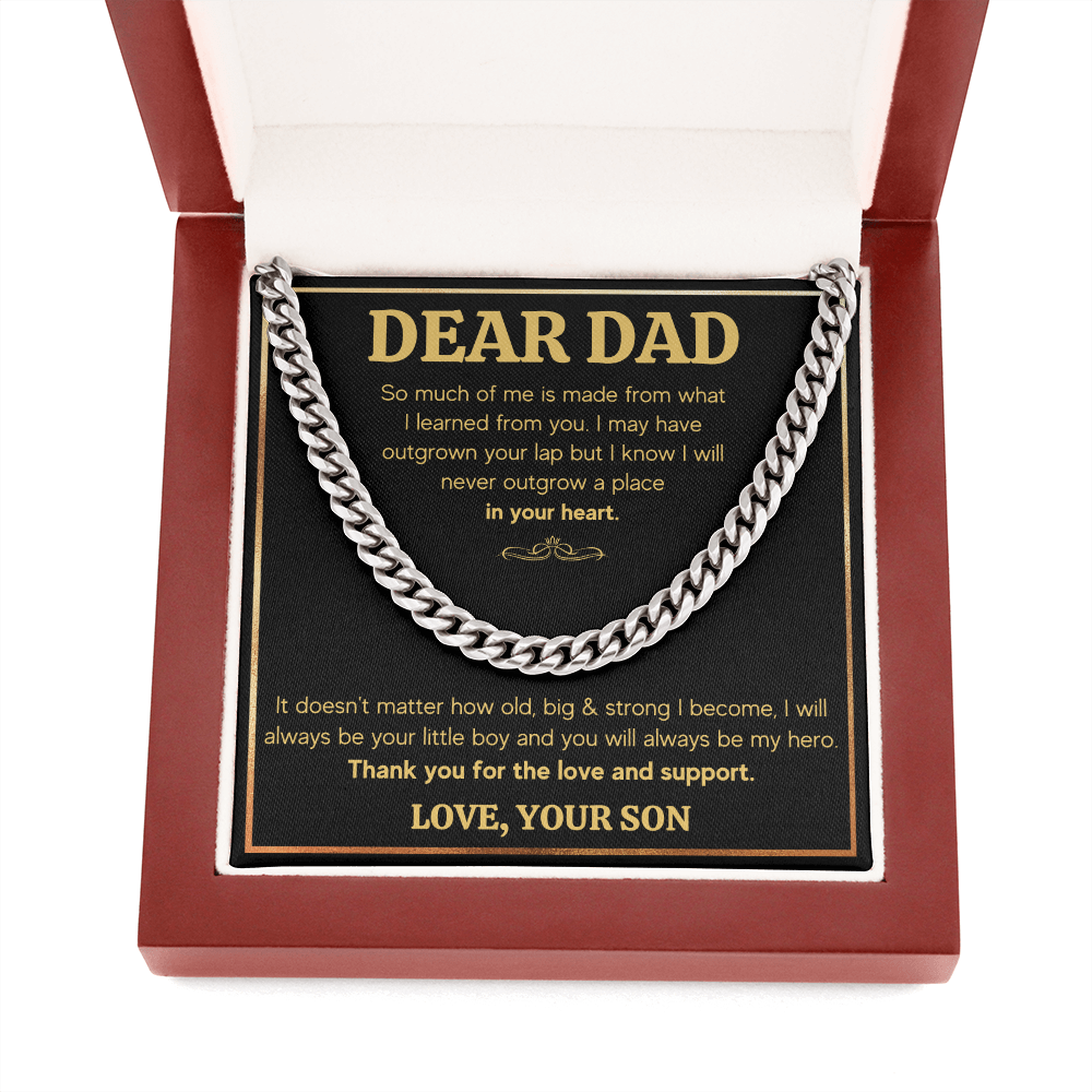 Birthday gifts for dad, dad birthday gifts from son, father birthday gift, dad gifts from son, birthday presents for dad chain necklace - ON CLOUD NINE GIFTS