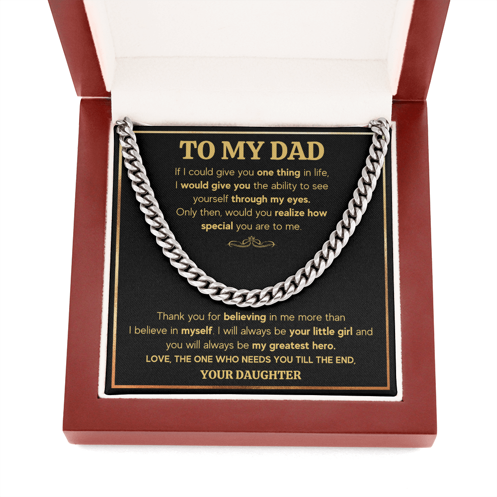For dad from daughter, gifts for him dad, awesome dad, dad birthday gifts from kids, cheesy gifts for dad, fathers day gifts for dad chain - ON CLOUD NINE GIFTS