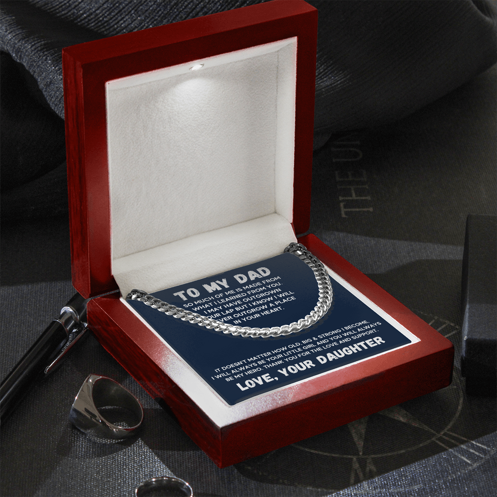 Dad gifts from daughter, necklace for dad who wants nothing, dad birthday gifts from daughter, happy birthday dad chain, best dad ever gifts - ON CLOUD NINE GIFTS