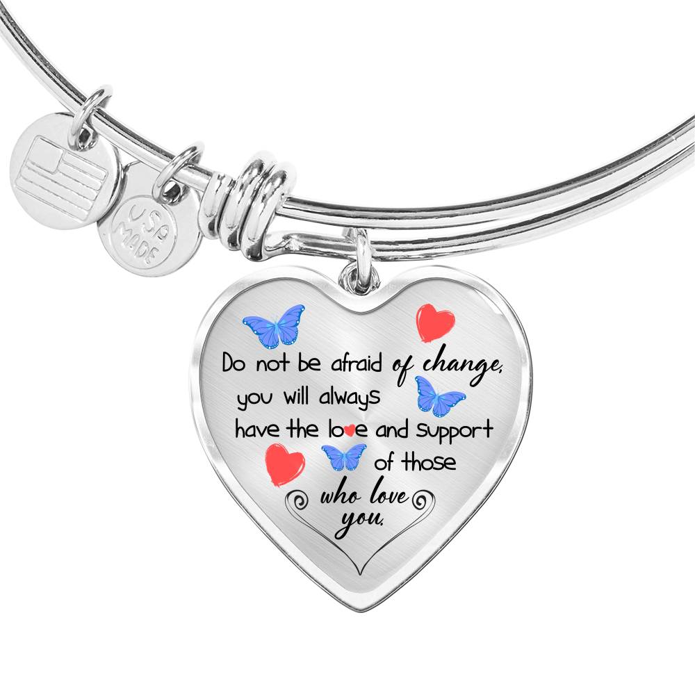 LOVE AND SUPPORT ENGRAVING HEART BRACELET GIFT SET - ON CLOUD NINE GIFTS