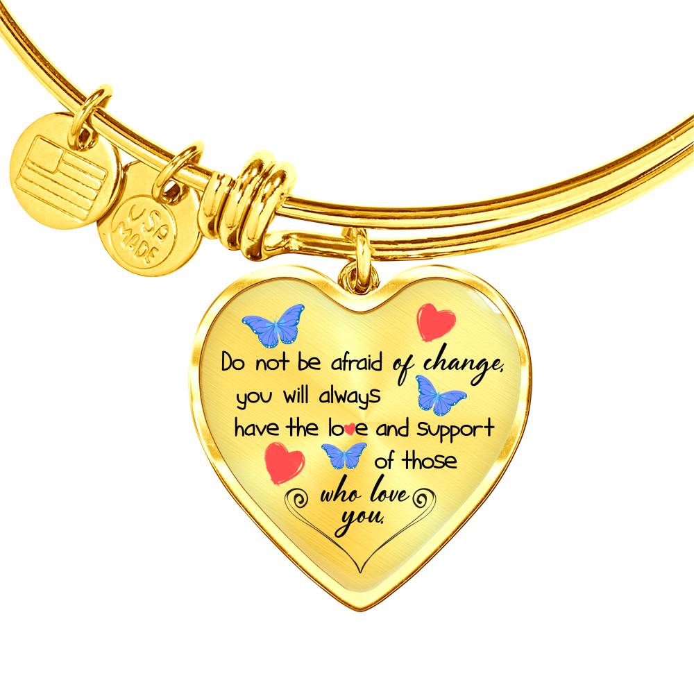 LOVE AND SUPPORT ENGRAVING HEART BRACELET GIFT SET - ON CLOUD NINE GIFTS