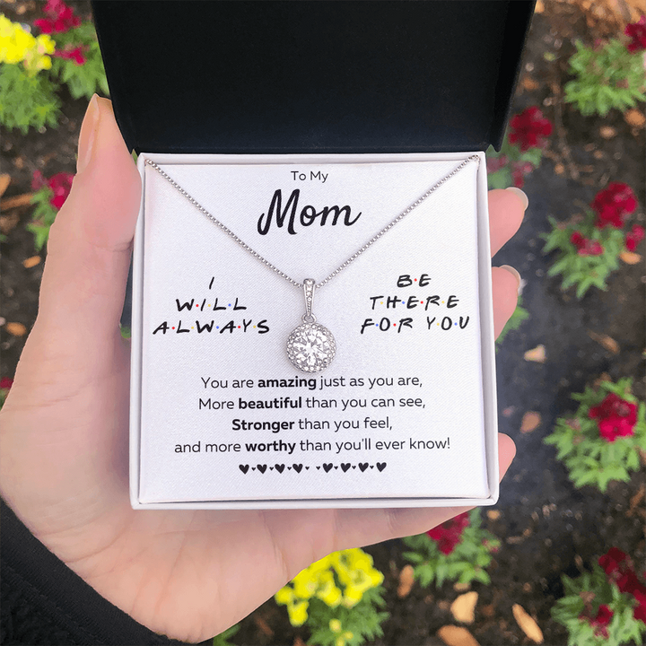 An Amazing Mother Gift Necklace and Card Flowers