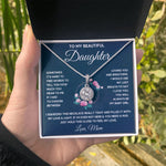 to my beautiful daughter necklace from mom from dad mother and daughter necklaces birthday gifts for daughter adult mother to daughter gifts - ON CLOUD NINE GIFTS