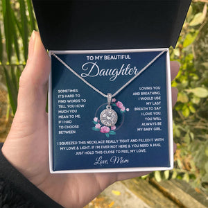 to my beautiful daughter necklace from mom from dad mother and daughter necklaces birthday gifts for daughter adult mother to daughter gifts - ON CLOUD NINE GIFTS