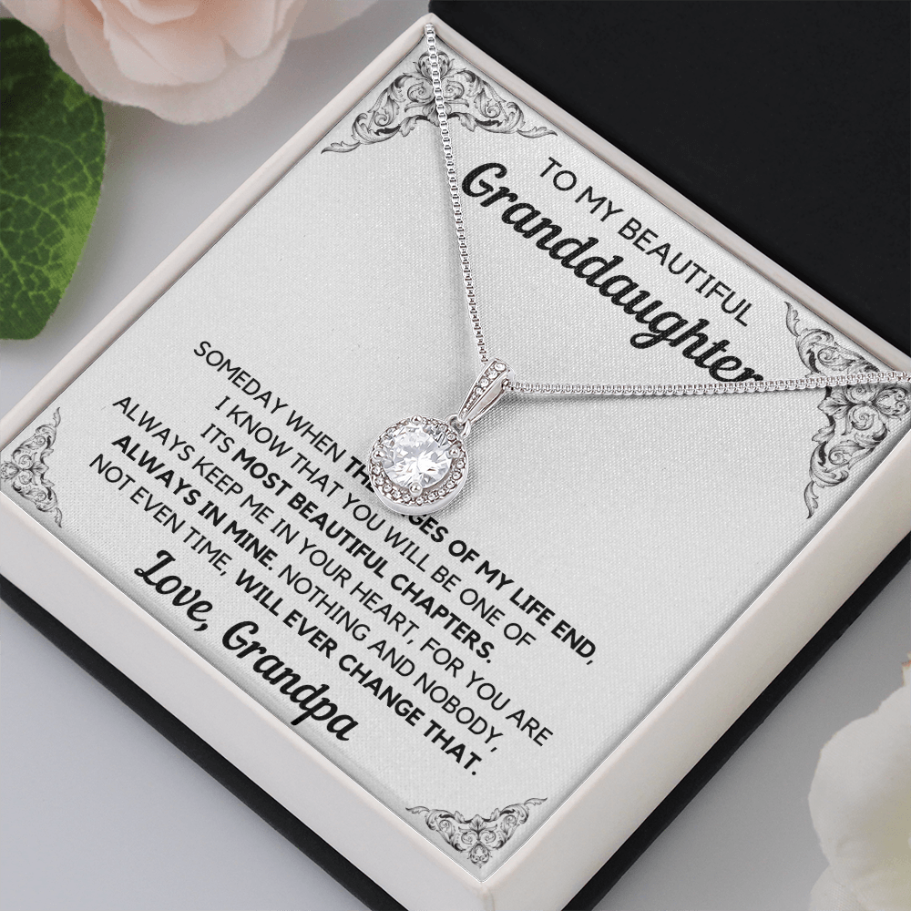 Gifts for adult granddaughter from grandmother and grandpa graduation birthday present Eternal Necklace with Message Card and Gift Box - ON CLOUD NINE GIFTS