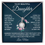to my beautiful daughter necklace from mom from dad mother and daughter necklaces birthday gifts for daughter adult mother to daughter gifts - ON CLOUD NINE GIFTS