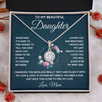 to my beautiful daughter necklace from mom from dad mother and daughter necklaces birthday gifts for daughter adult mother to daughter gifts - ON CLOUD NINE GIFTS
