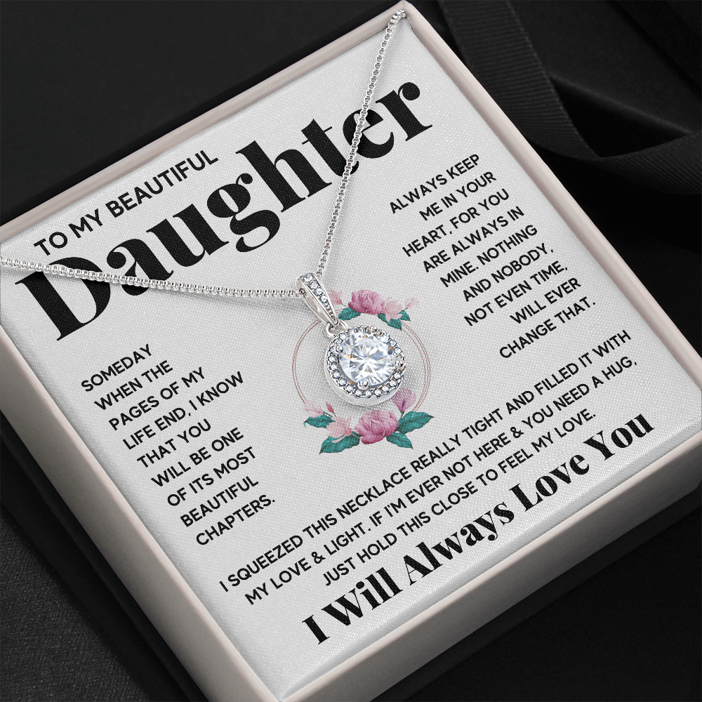 TO MY BEAUTIFUL DAUGHTER ETERNAL NECKLACE GIFT SET - ON CLOUD NINE GIFTS