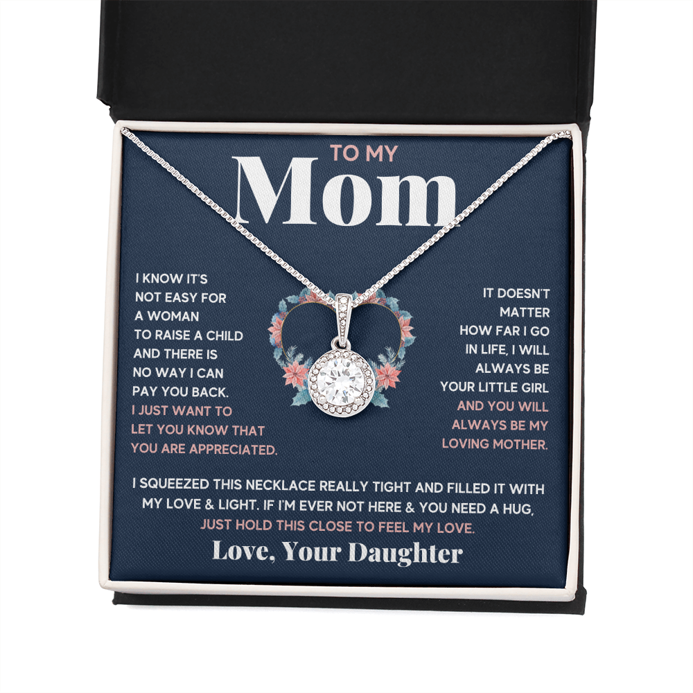 Mother and daughter necklaces sentimental gifts for mother day on her birthday presents Eternal Necklace with Message Card and Gift Box - ON CLOUD NINE GIFTS