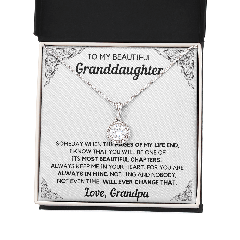 Gifts for adult granddaughter from grandmother and grandpa graduation birthday present Eternal Necklace with Message Card and Gift Box - ON CLOUD NINE GIFTS