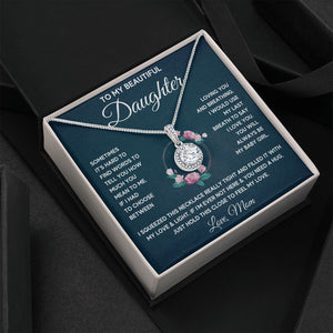 to my beautiful daughter necklace from mom from dad mother and daughter necklaces birthday gifts for daughter adult mother to daughter gifts - ON CLOUD NINE GIFTS
