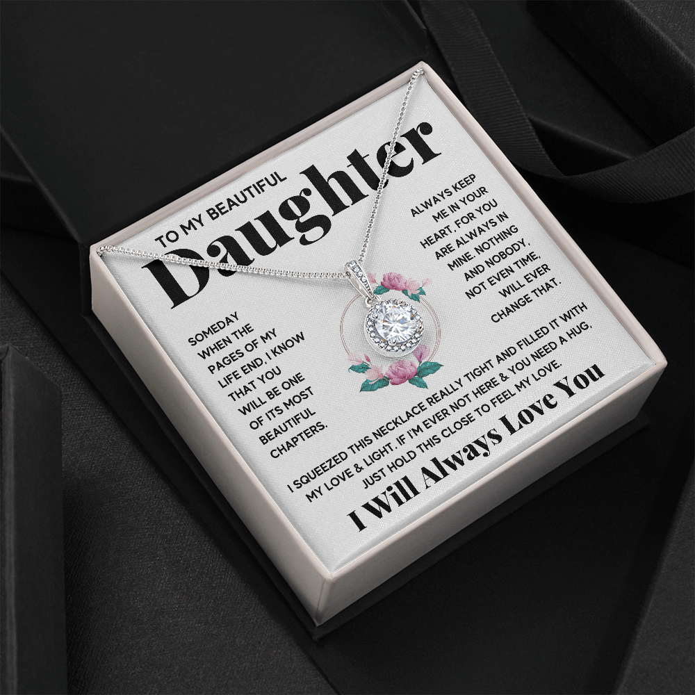 TO MY BEAUTIFUL DAUGHTER ETERNAL NECKLACE GIFT SET - ON CLOUD NINE GIFTS