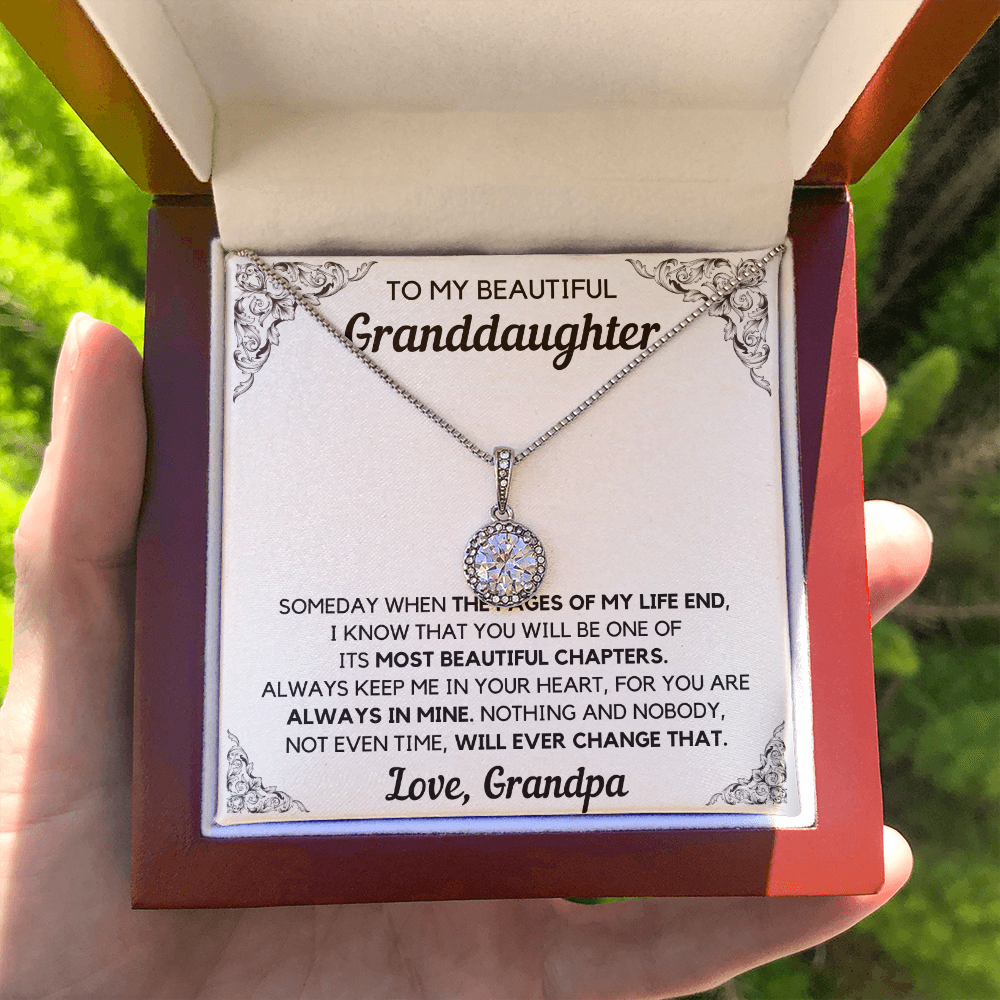 Gifts for adult granddaughter from grandmother and grandpa graduation birthday present Eternal Necklace with Message Card and Gift Box - ON CLOUD NINE GIFTS