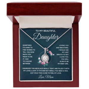 to my beautiful daughter necklace from mom from dad mother and daughter necklaces birthday gifts for daughter adult mother to daughter gifts - ON CLOUD NINE GIFTS
